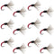 Red Zebra Sakasa Kebari - 12 Tenkara Flies - Size 14