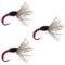 3 Pack Red Zebra Sakasa Kebari - Tenkara Flies - Size 14