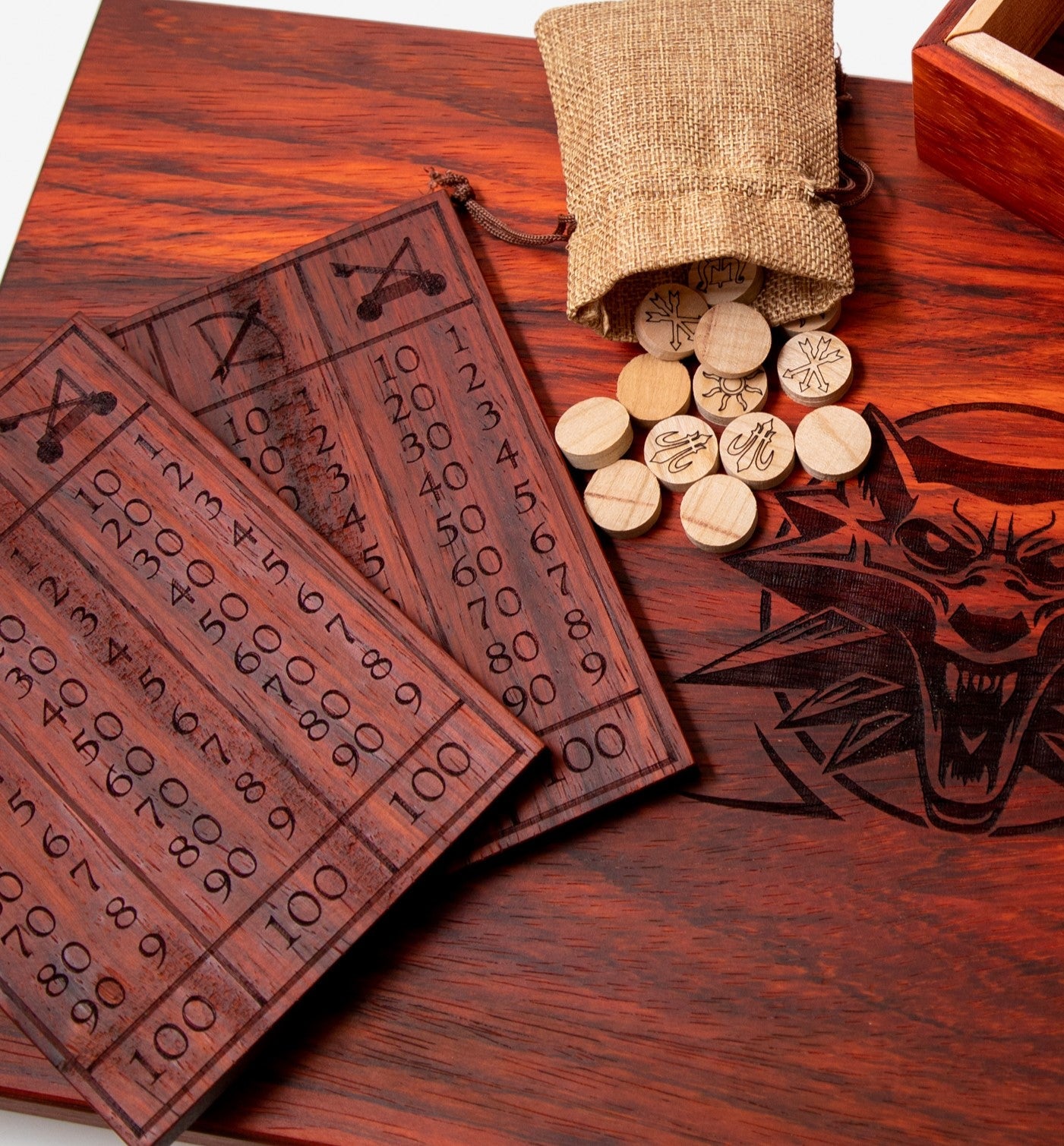 Gwent Board BUNDLE - Witcher Card Game - Genuine Hardwoods