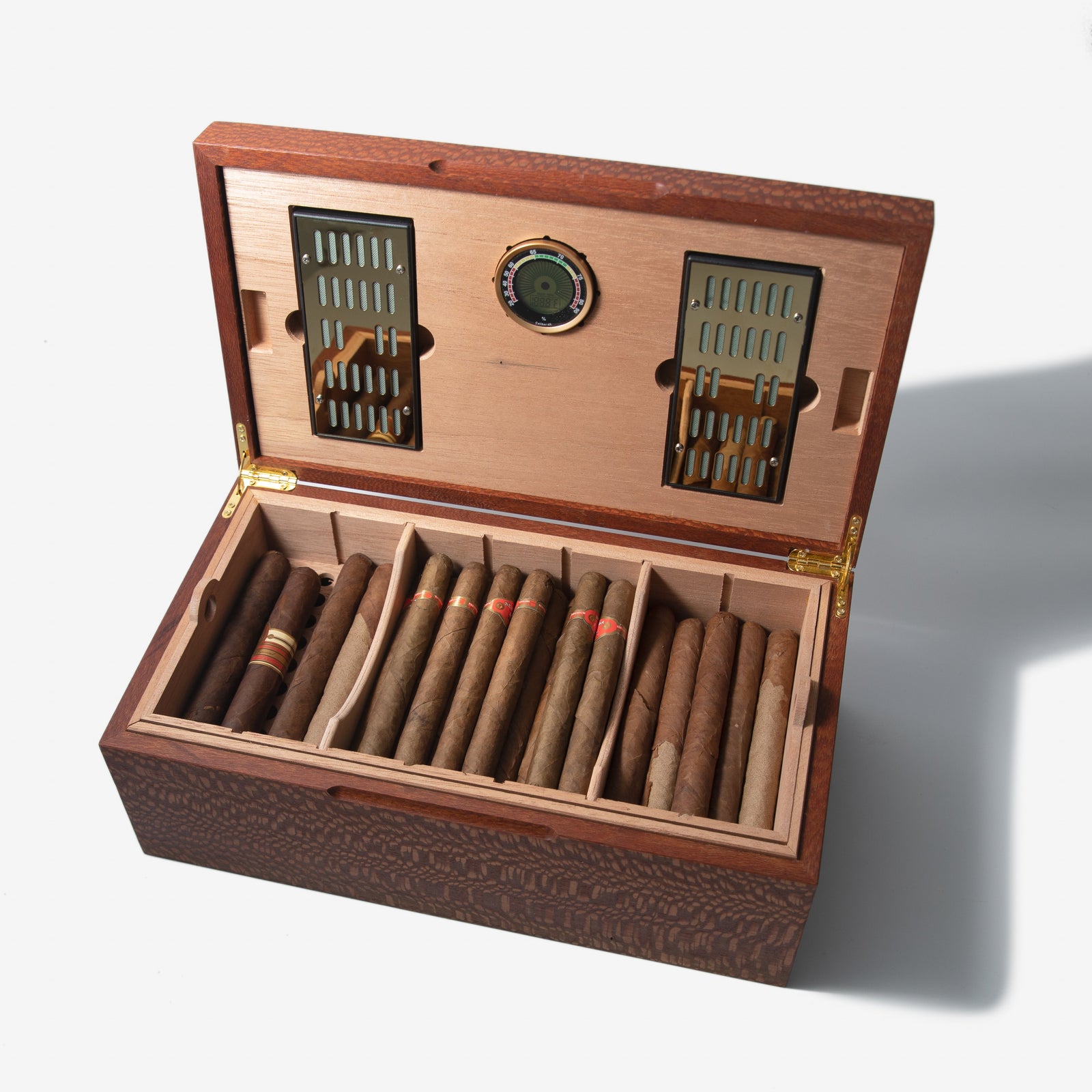 Cigar Humidor - Lacewood with Spanish Cedar Lining - 80 Capacity