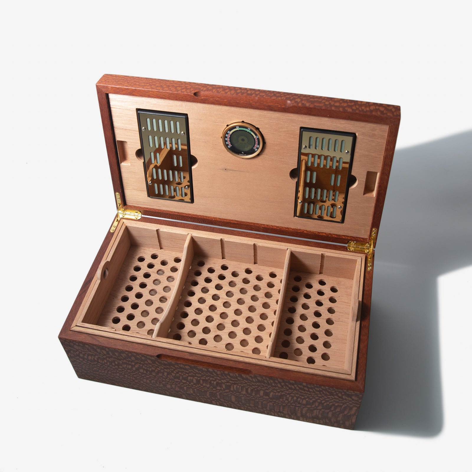 Cigar Humidor - Lacewood with Spanish Cedar Lining - 80 Capacity