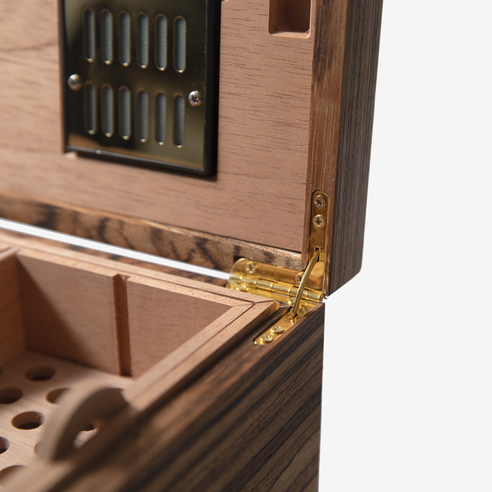 Cigar Humidor - Zebrawood with Spanish Cedar Lining - 80 Capacity