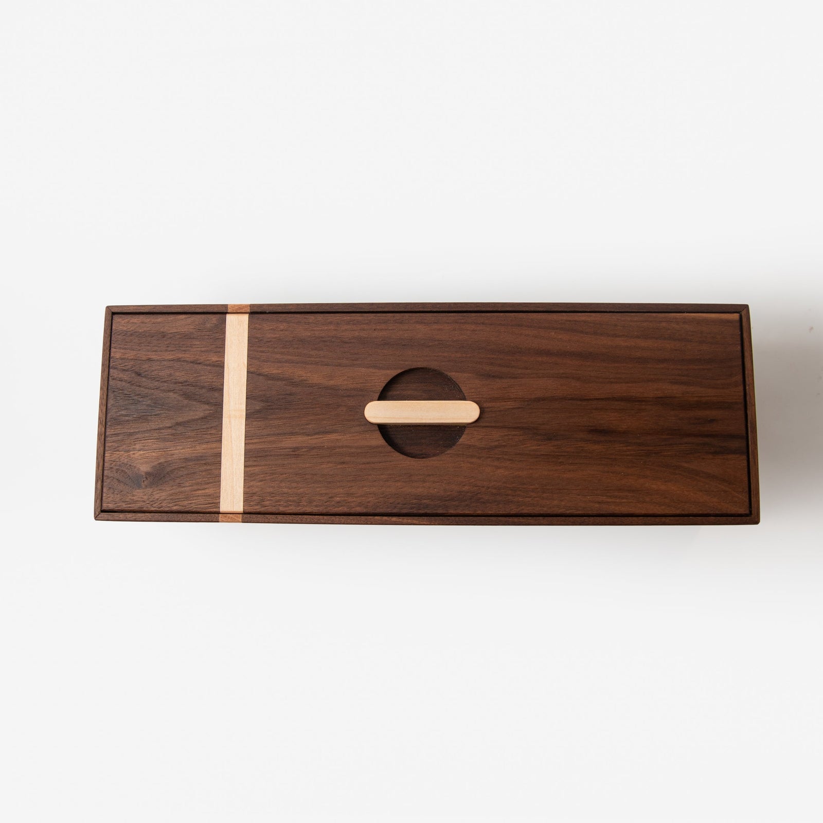 Tea Box - Black Walnut and Maple - 5 Compartments