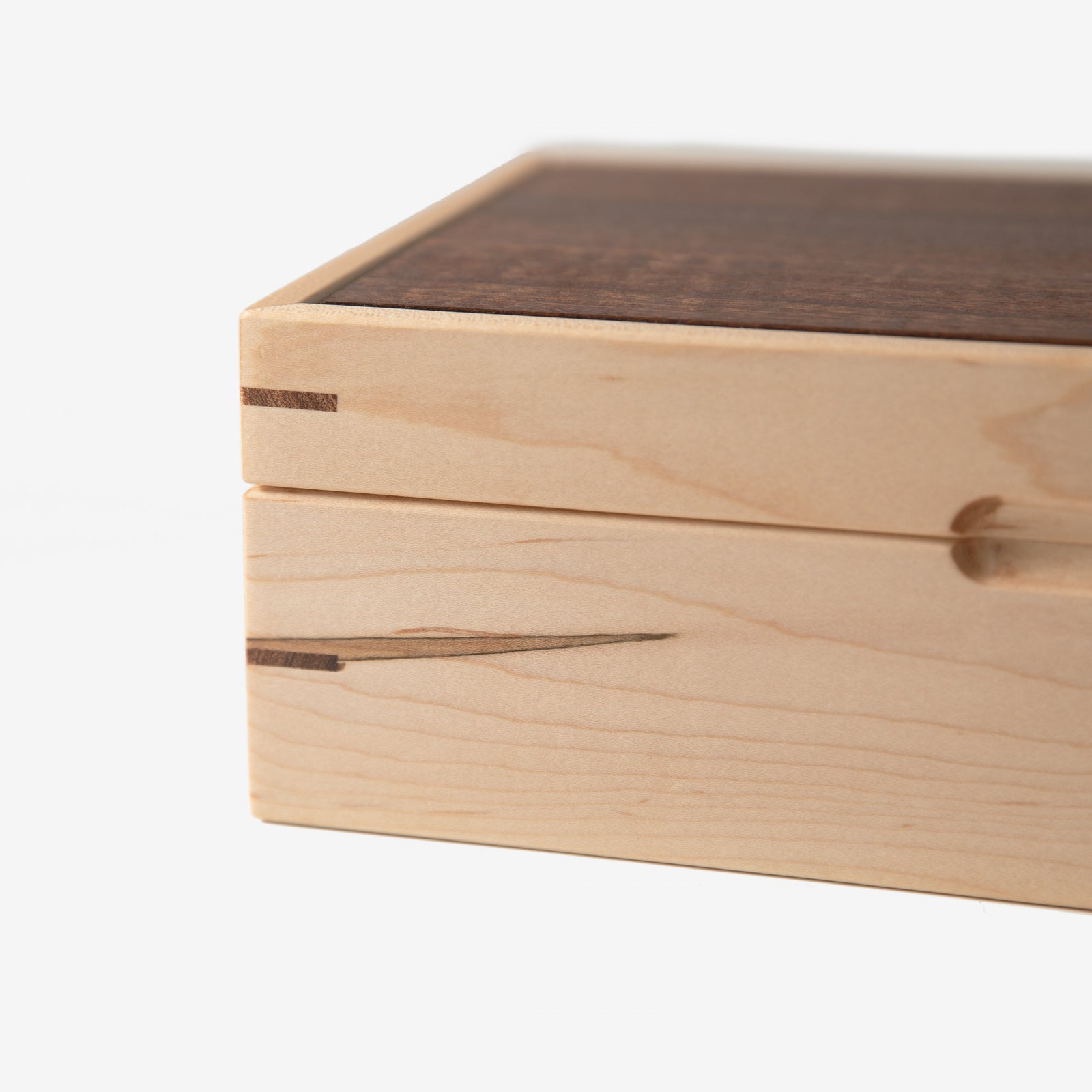 Watch Box - Curly Maple and Sapele Mahogany - 8 Watch Compartments
