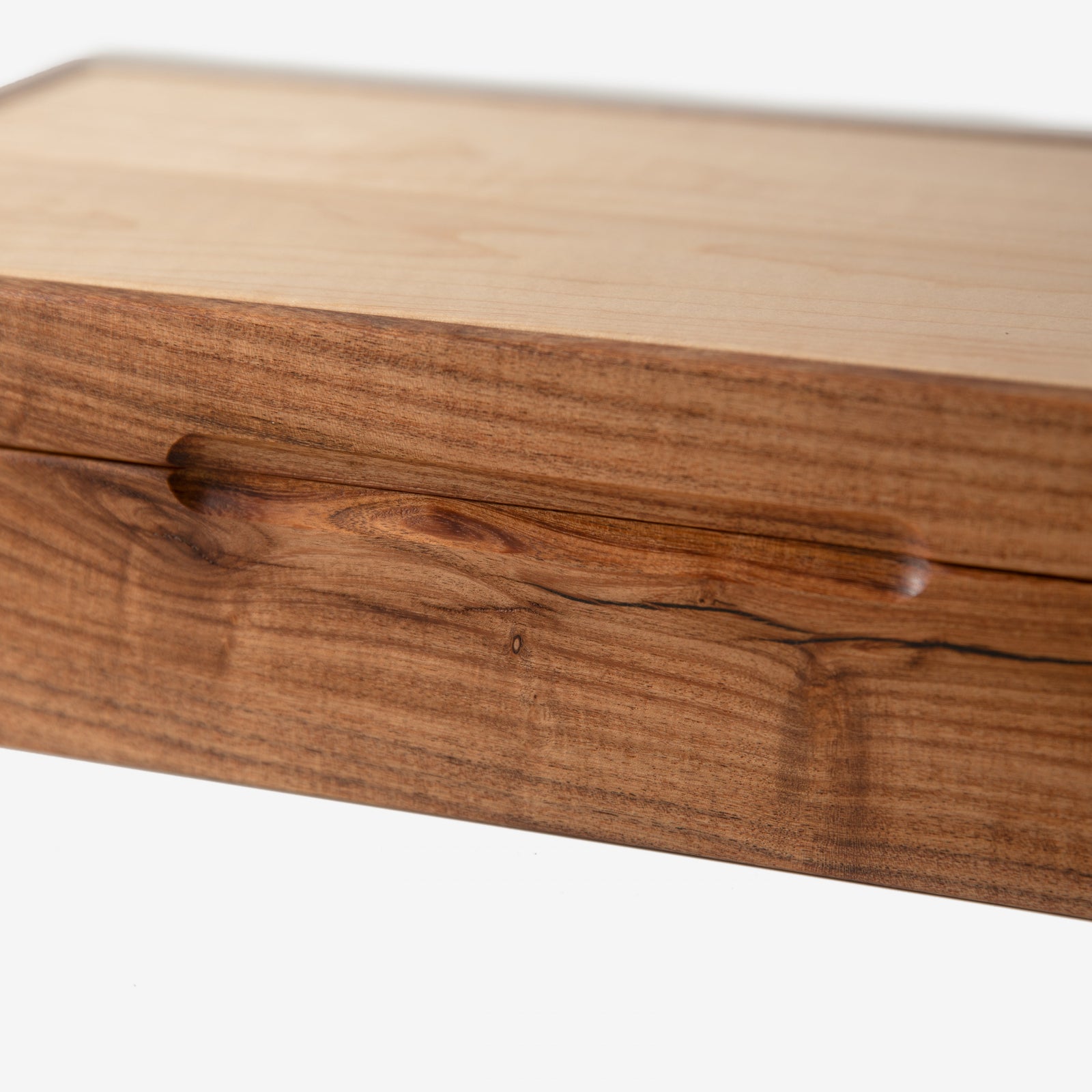 Watch Box - Desert Mesquite and Curly Maple - 8 Watch Compartments