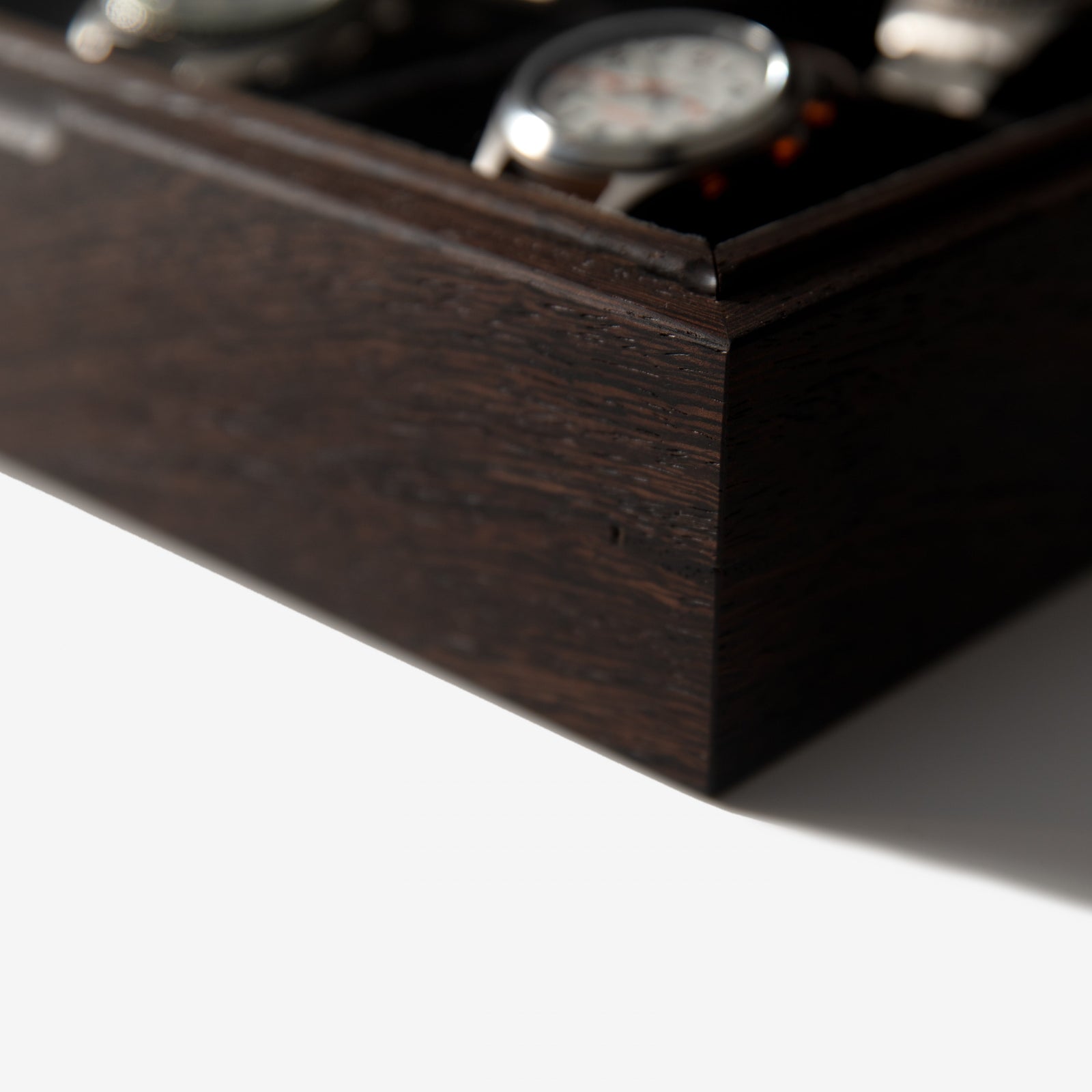 Watch Box - Wenge Hardwood - 8 Watch Compartments