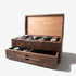 Watch Box with Drawer - Black Walnut and Oak - 12 to 16 Watch Compartments
