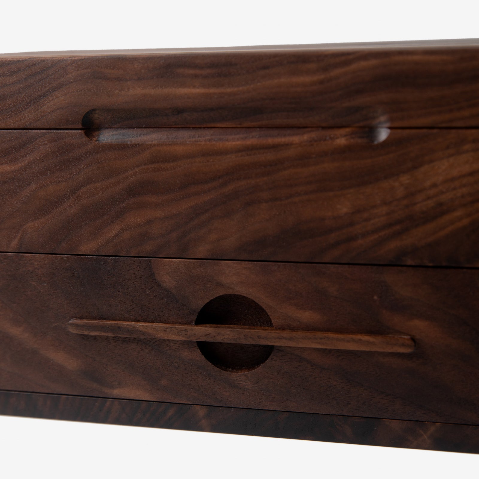 Watch Box with Drawer - Solid Black Walnut - 12 to 16 Watch Compartments