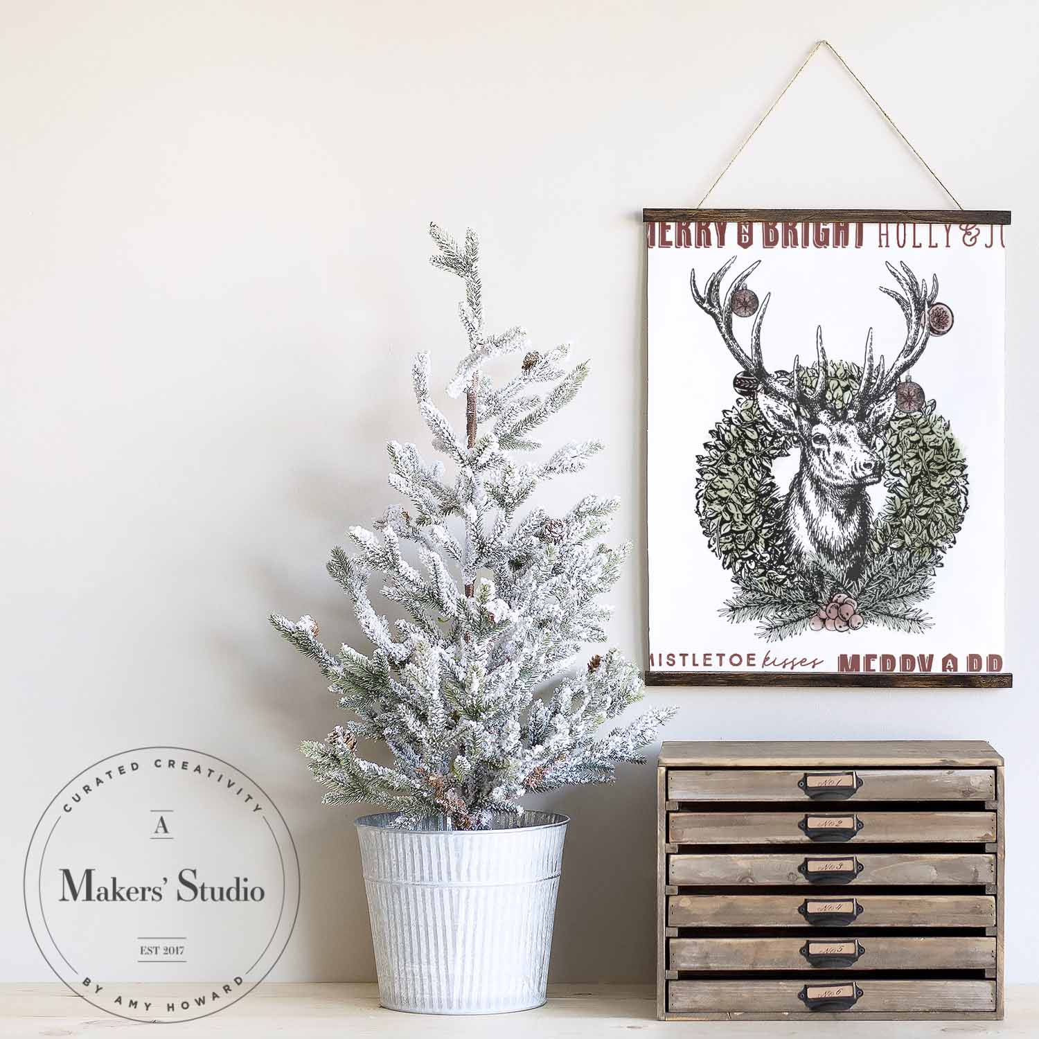 Regal Deer - Mesh Stencil 12x12