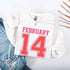 Retro Valentine’s Day Jersey Number FEBRUARY 14 Sweatshirt