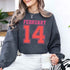 Retro Valentine’s Day Jersey Number FEBRUARY 14 Sweatshirt