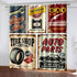 Retro iron Decorative Painting Curtains Blackout Window Treatments Drapes