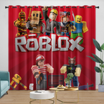 Game Pattern Roblox Curtains Blackout Window Drapes Room Decoration