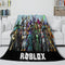 Roblox Pattern Blanket Flannel Throw Room Decoration