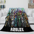 Roblox Pattern Blanket Flannel Throw Room Decoration