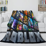 Roblox Pattern Blanket Flannel Throw Room Decoration