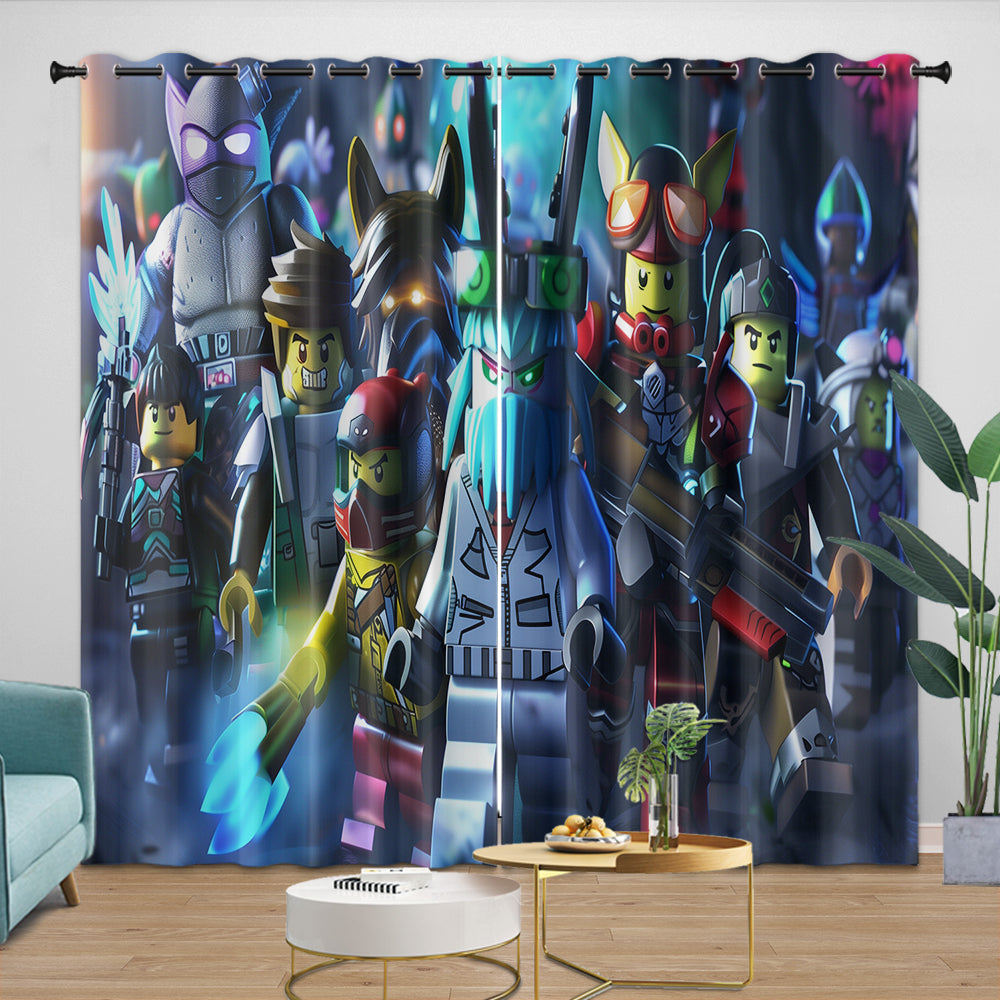 Roblox Pattern Curtains Game Blackout Window Drapes