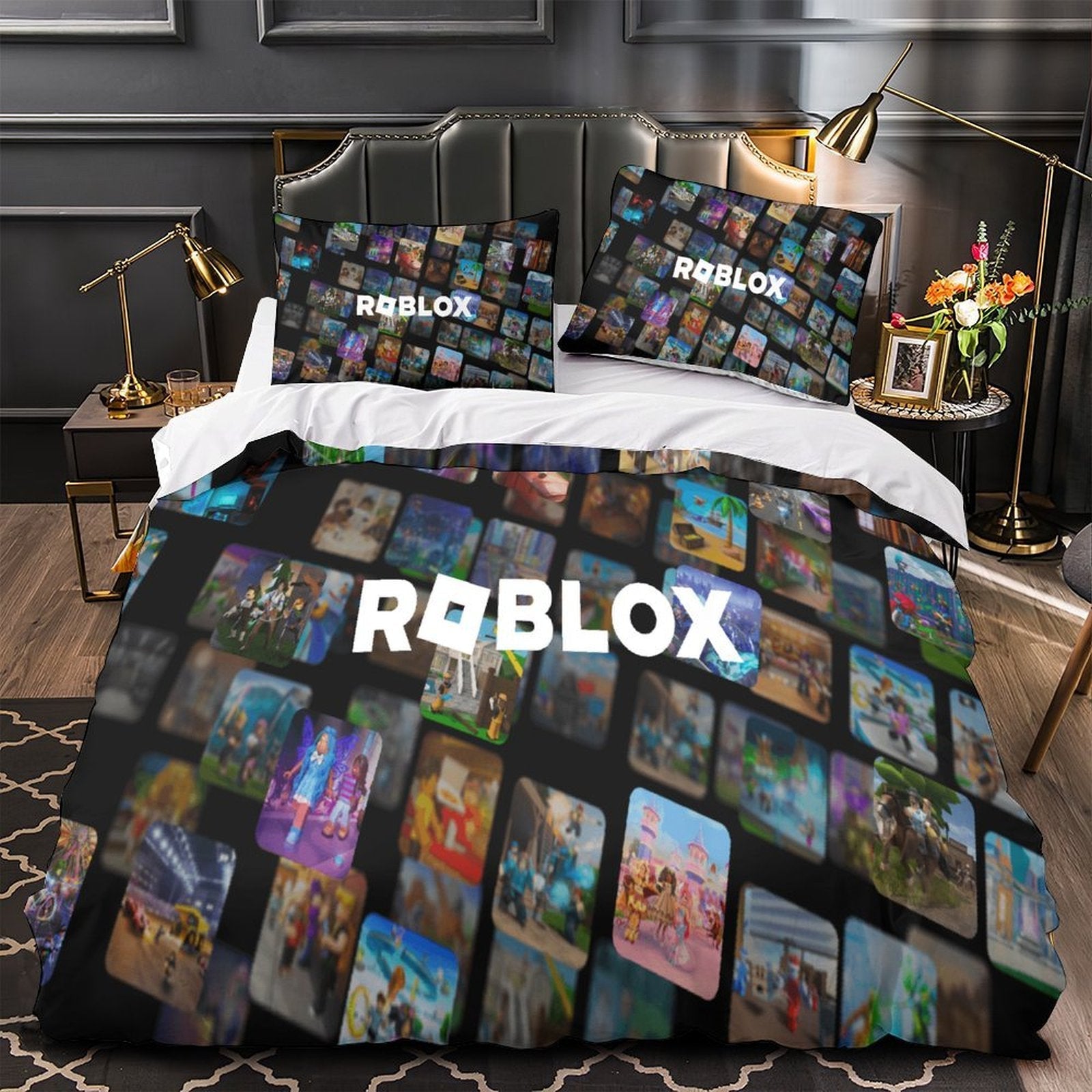 Roblox Pattern Duvet Cover Bedding Set Cover Without Filler