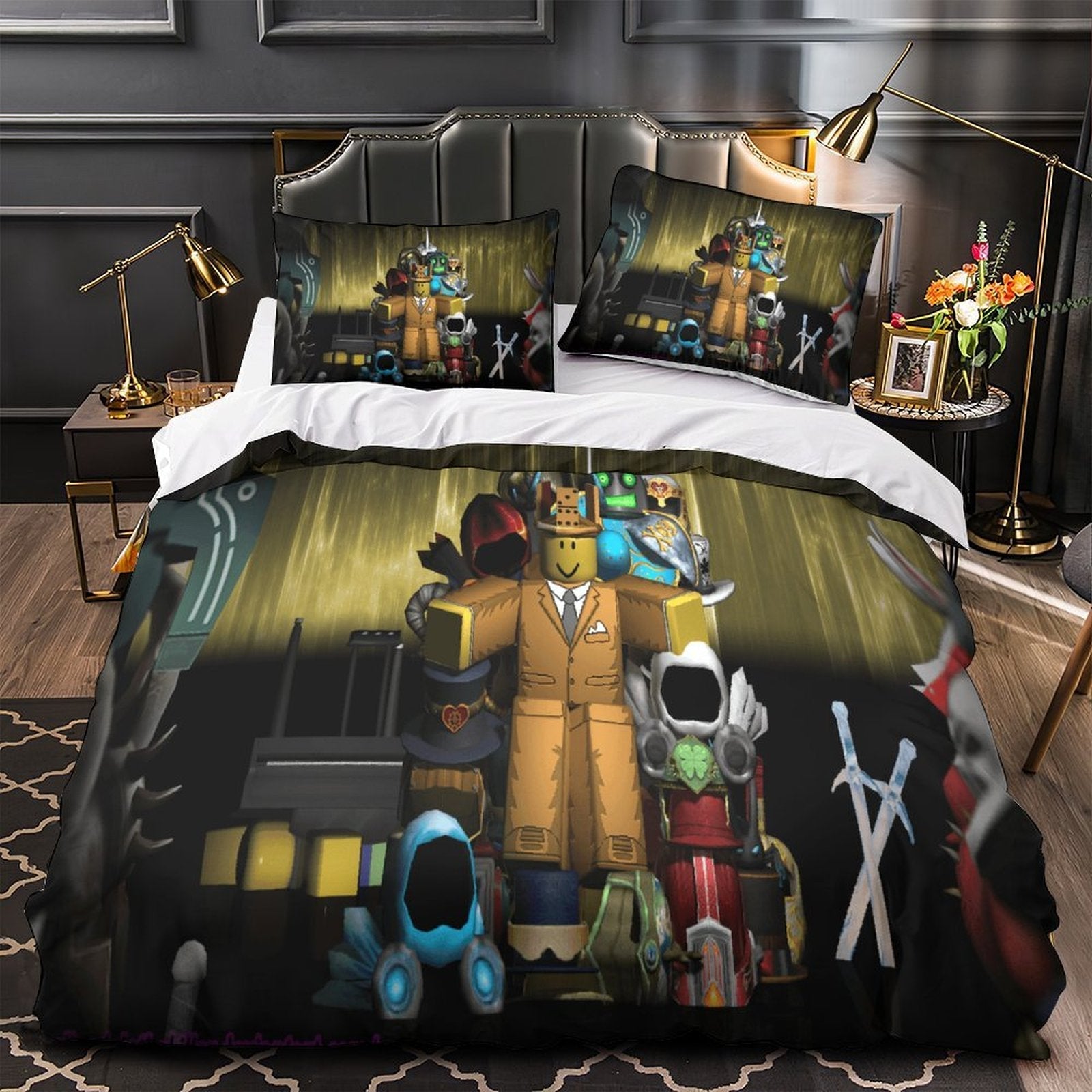 Roblox Pattern Duvet Cover Bedding Set Cover Without Filler