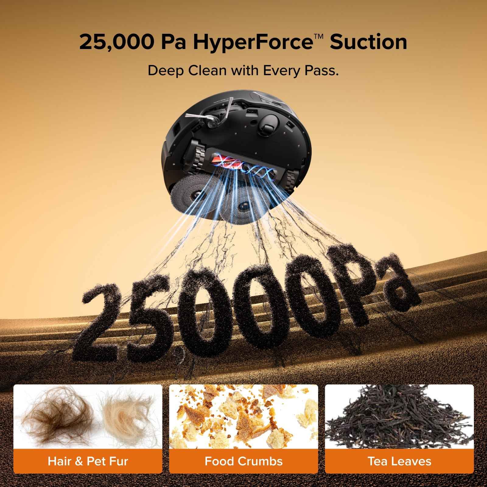 Roborock Qrevo Edge 2 - 25,000 Pa HyperForce™  Suction & Dual Anti-Tangle System
