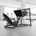 Excel Roller Bearing Leg Press - Muscle D Fitness - Plate Load Leg Press - Weight Storage Pegs - Adjustable Back Pad
