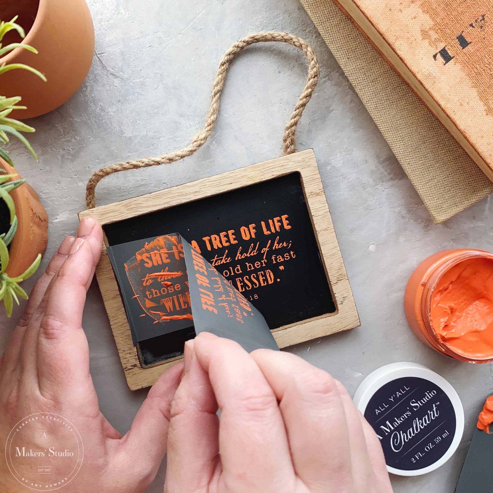 Rooted in Christ - Mesh Stencil 5.5x8.5