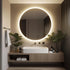 Round LED Bathroom Vanity Mirror With Dimmable Lights