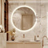 Round LED Bathroom Vanity Mirror With Dimmable Lights