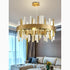 Royal Hanging Gold/Titanium/Copper Round Crystal Chandelier for Dining Room