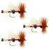3 Pack Royal Trude Classic Hair Wing Dry Fly - Hook Size 12