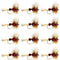 Barbless Royal Wulff Classic Hair Wing Dry Fly - 1 Dozen Flies Hook Size 16