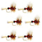 Barbless Royal Wulff Classic Hair Wing Dry Fly - 6 Flies Hook Size 14