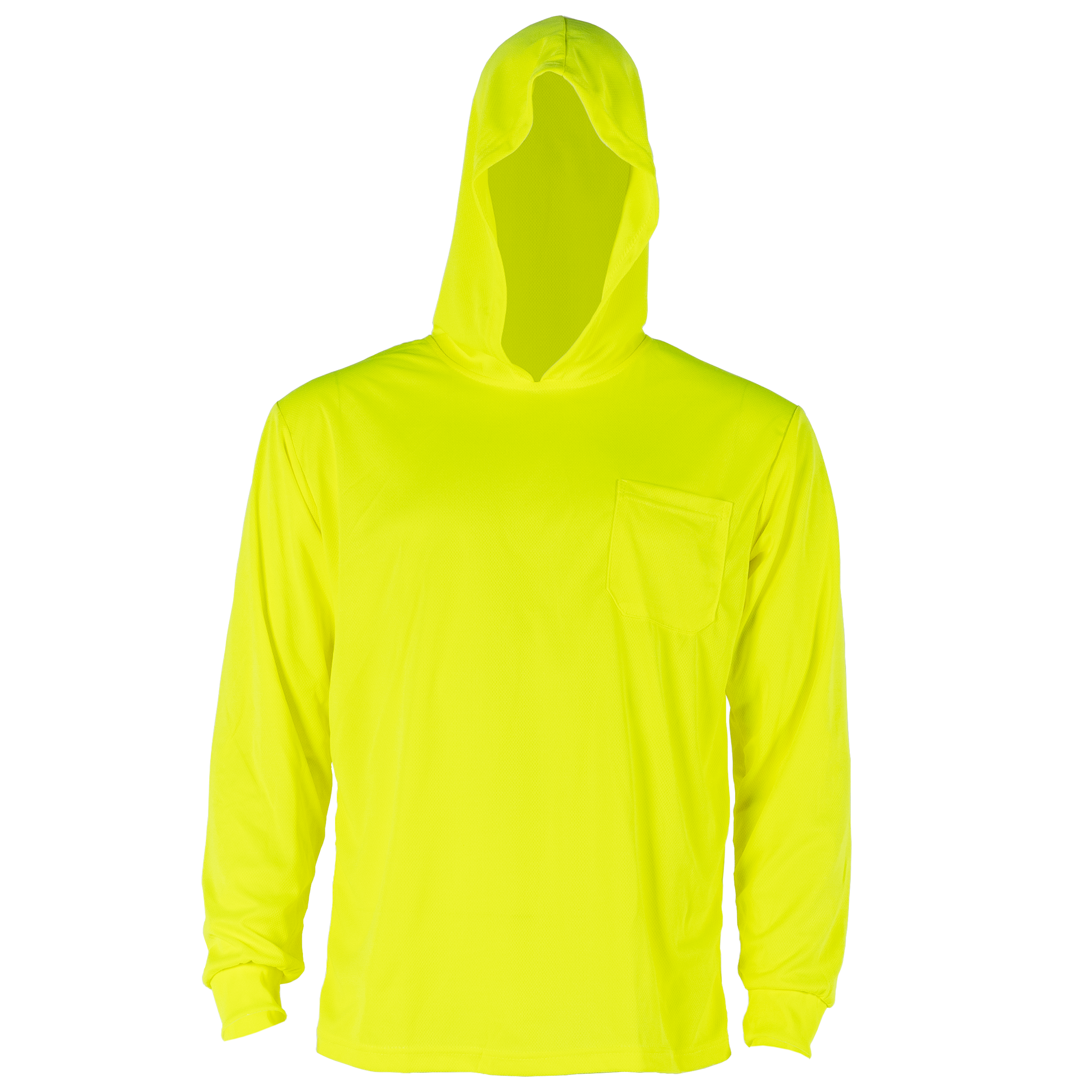 Hi-Vis Safety Long Sleeve Shirt with Hoodie