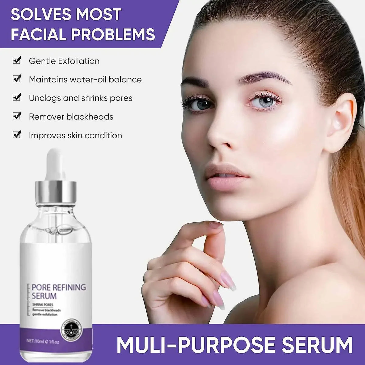 Pore Shrinking Serum Face Removing Large Pores Tightening Facial Pore Minimizing Essence Skin Care Beauty Firm skin