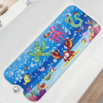 1pc Cartoon Extra Long Bathtub Mat 40x100cm Non Slip Bath Mat for Bathroom Tubs Shower Mats with Suction Cups & Drain Holes