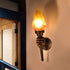 Pack of 2 Rustic Outdoor Wall Lights LED Flame Torch Lamps E27 Garden Lighting