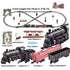 Kids Electric Train Set with Steam Smoke Lights Sounds Battery Powered