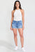 Women's WannaBettaButt 3 Button Cuffed Denim Shorts