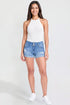 Women's WannaBettaButt 3 Button Cuffed Denim Shorts