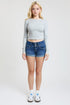 Women’s WannaBettaButt 3 Button Cuffed Denim Shorts