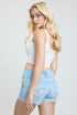 Women’s WannaBettaButt 3 Button Cuffed Denim Shorts