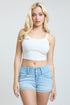 Women’s WannaBettaButt 3 Button Cuffed Denim Shorts