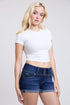 Women’s WannaBettaButt 3 Button Cuffed Denim Shorts