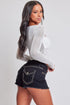 Women's Frayed Heavy Stitch Shorts