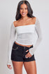 Women's Frayed Heavy Stitch Shorts