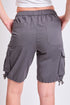 Women's High Rise Long Cargo Shorts