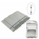 50pc Diamond Nail Drill Cuticle Clean Bit Set Milling Cutter for Manicure Electric  Bits Accessories Dead Skin Remove Tool