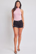Women's Raw Edge Cuff Mid Rise Denim Short