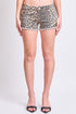 Women's Low Rise Fray Hem Animal Print Shorts