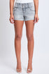 Women's Mid Rise 3 Button Raw Cuffed Hem Shorts